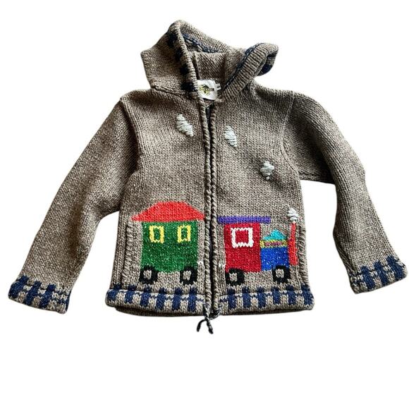 NOT FOR SALE Earth Ragz train wool sweater kids Size 6 - Picture 1 of 5